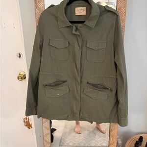 Lily Aldridge for VELVET by Graham & Spencer Velvet Army Green Anorak Jacket